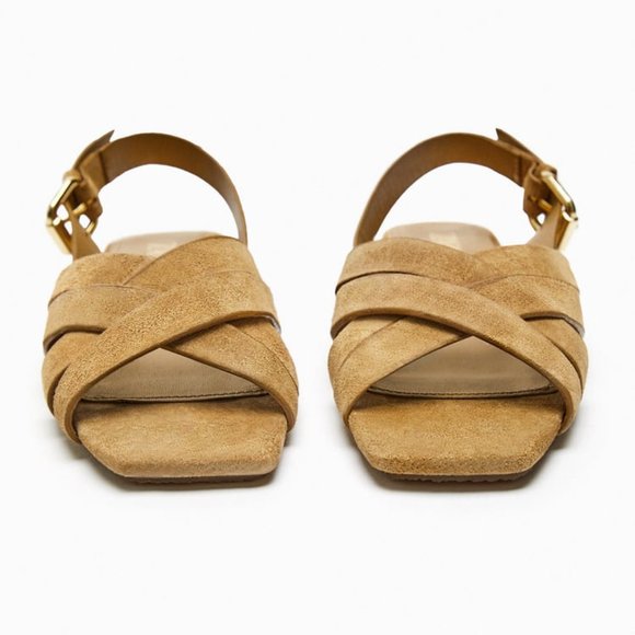 NWT ZARA SUEDE FISHERMAN SANDALS SANDY BROWN - REF 2518/110 8 - Picture 8 of 11